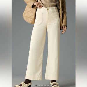 The Collette Cropped Wide -leg Corduroy Pants-Size 27P